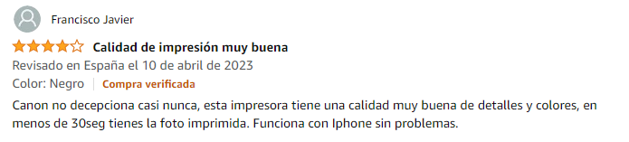 La Canon Selphy CP1300 recibe comentarios positivos
