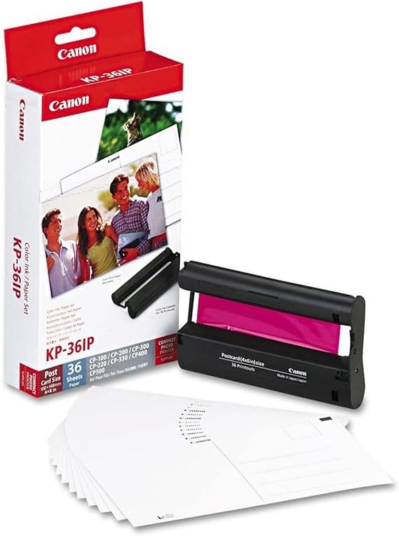 Canon KP-36IP - Pack de papel fotografico y tinta (36 hojas, 4x6", 100 x 148 mm)