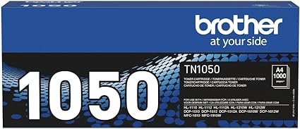 Brother TN1050, Toner Negro Duracion estimada: 1.000 paginas segun ISO/IEC 19752