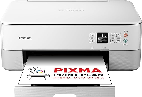 Canon Pixma TS5351i Impresora Multifuncion 3 en 1, Sistema de Inyeccion de Tinta, Impresion, Escaneo y Copia, WiFi, Pixma Print Plant, Control Estado, Cartuchos Fine,Bandeja Posterior