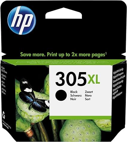 Cartucho de tinta de alto rendimiento HP 305XL, negro