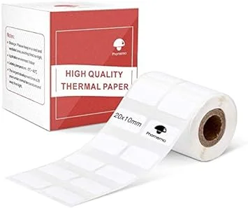Rollo de papel tamaño 20 x 10 mm
