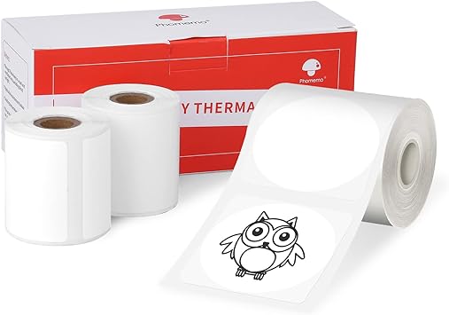 Rollo de papel tamaño 50 x 50 mm para logotipos